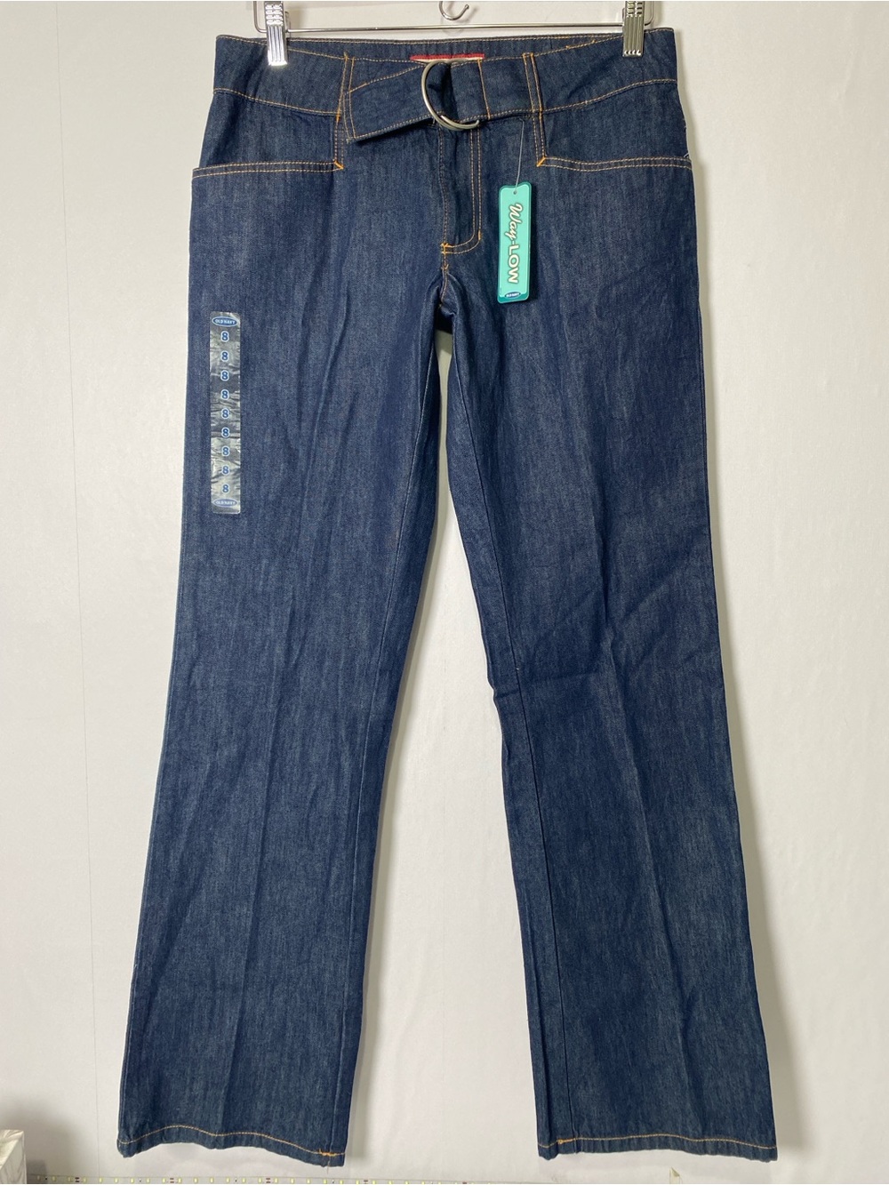 Vintage Old Navy Blue Jeans Denim Way Low Pants Size 8 Cotton Low-waist Straight